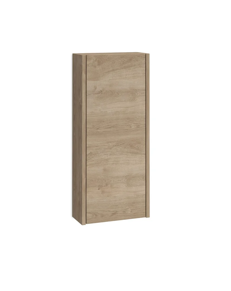 Joker Mueble Auxiliar de Baño Suspendido 1 Puerta con Cierre Amortiguado| Armario Baño Colgante 80x34,9x17cm | Roble natural