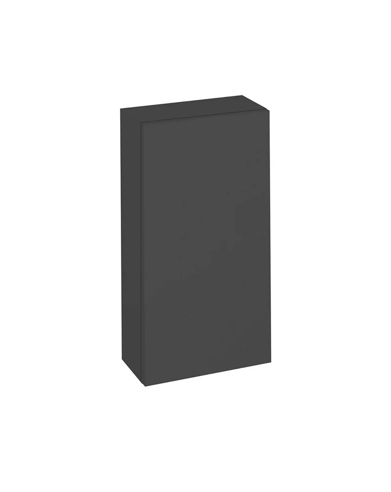 Landes Mueble Auxiliar de Baño Suspendido 1 Puerta con Apertura Push | Armario Baño Colgante | 65x34,9x16,9cm | Antracita Mate