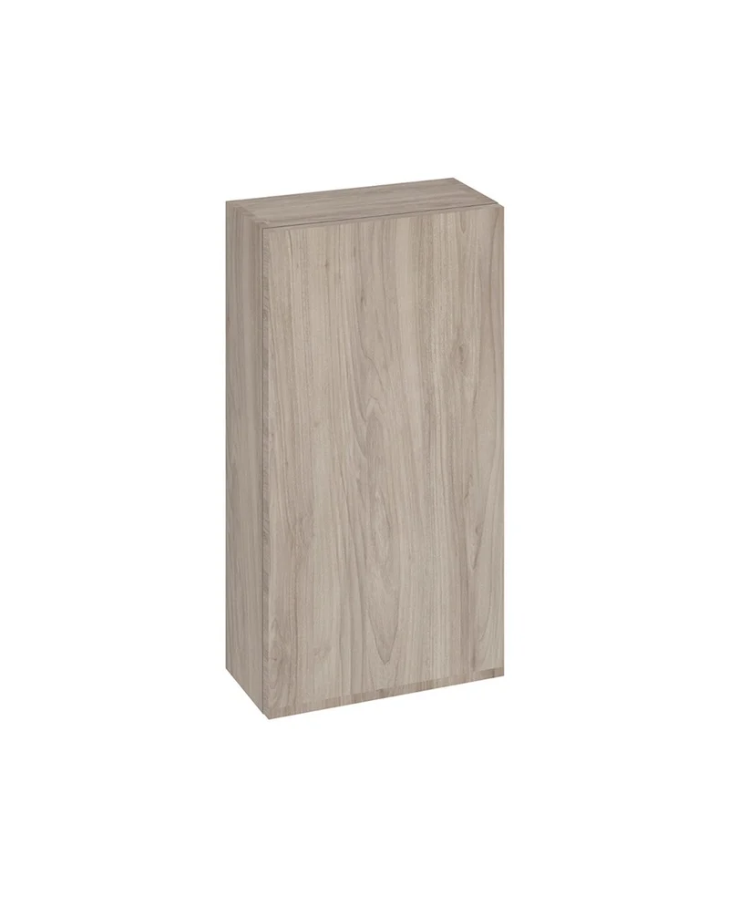 Landes Mueble Auxiliar de Baño Suspendido 1 Puerta con Apertura Push | Armario Baño Colgante | 65x34,9x16,9cm | Pino gris