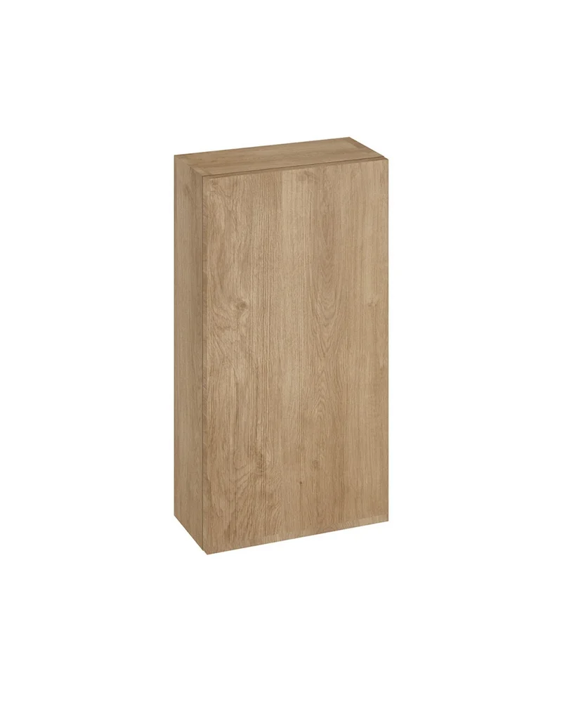 Landes Mueble Auxiliar de Baño Suspendido 1 Puerta con Apertura Push | Armario Baño Colgante | 65x34,9x16,9cm | Roble natural