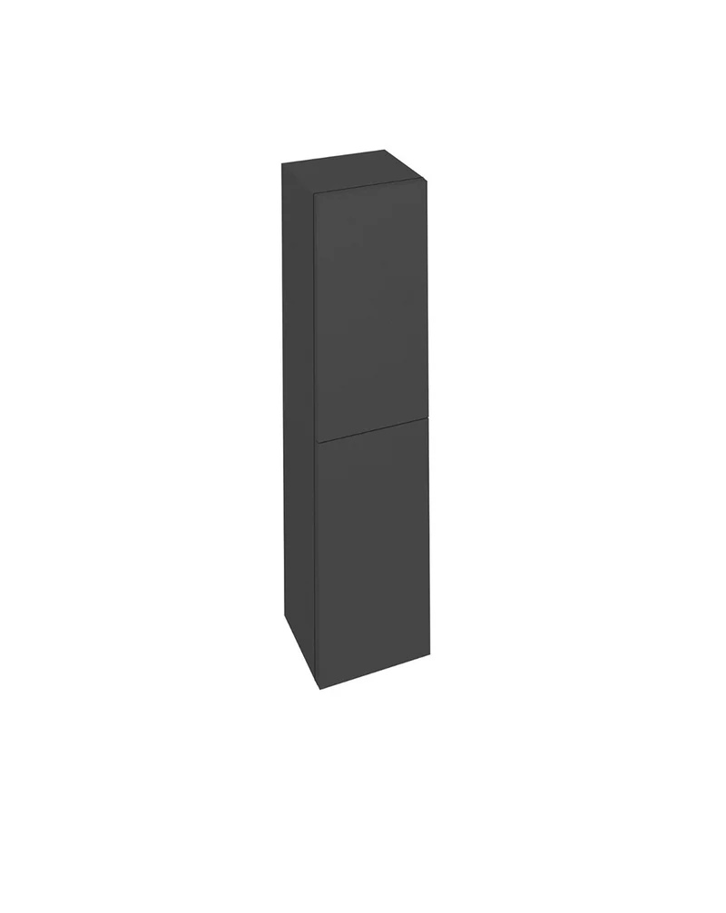 Landes Columna de Baño Suspendida 2 Puertas con Apertura Push y Cierre Amortiguado | 140 x 34,9 x 31,9cm | Antracita Mate