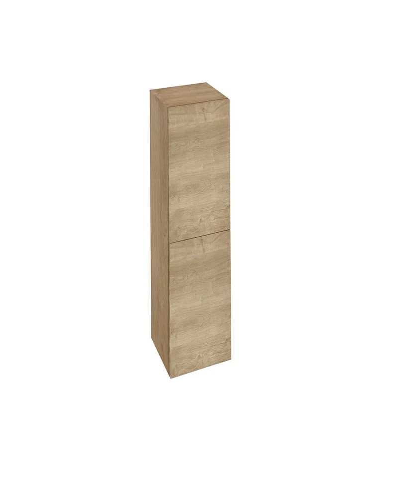 Landes Columna de Baño Suspendida 2 Puertas con Apertura Push y Cierre Amortiguado | 140 x 34,9 x 31,9cm | Roble natural