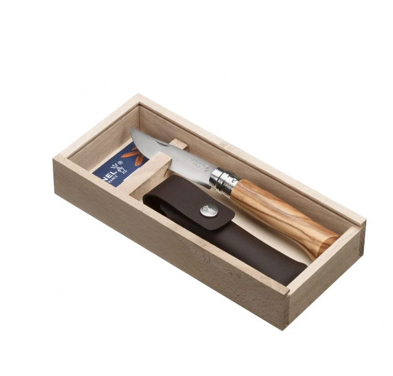 Navaja N° 08 Lujo Olivo + funda