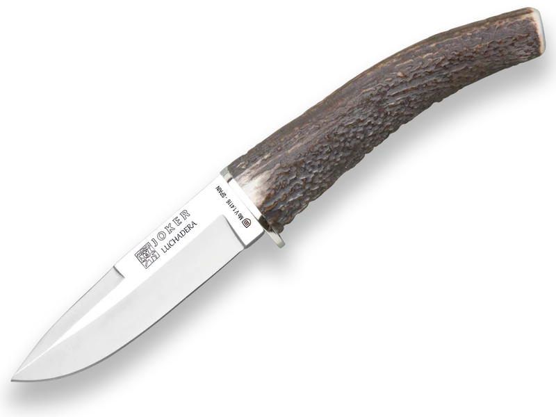 Cuchillo de Monte Joker Luchadera con Puño en Asta de Ciervo