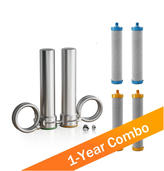 Sistema de filtro de agua debajo del fregadero Frizzlife UDS99-S con un filtro de repuesto adicional por UN AÑO