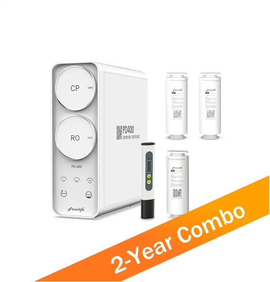 Sistema de ósmosis inversa Frizzlife PD400 con filtro adicional de dos años de duración