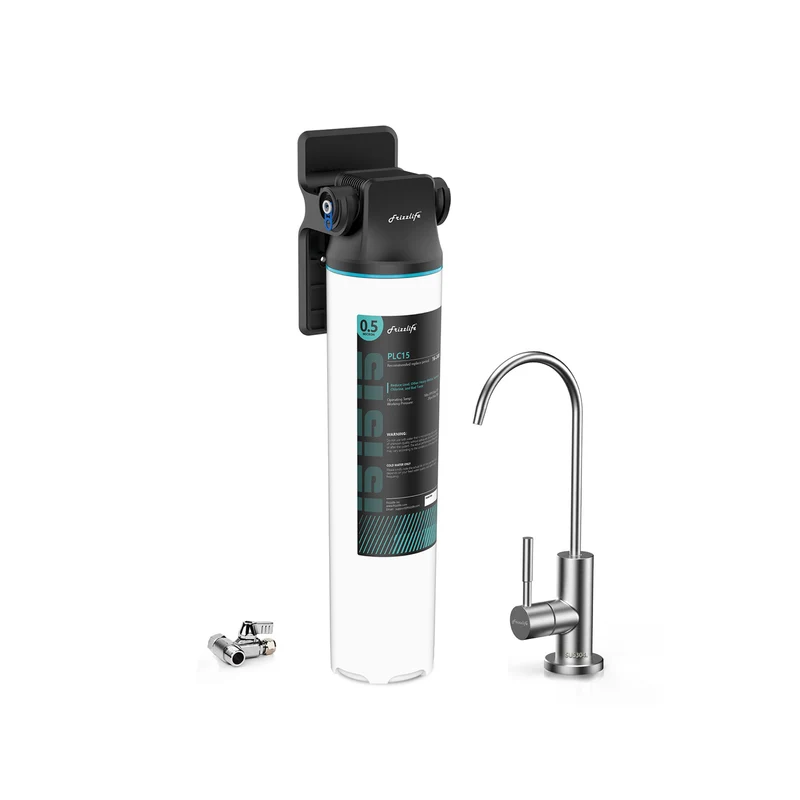 Sistema de filtro de agua Frizzlife SW15F de conexión directa para debajo del fregadero. Reduce el 99.99 % de plomo, cloro, mal sabor y olor.
