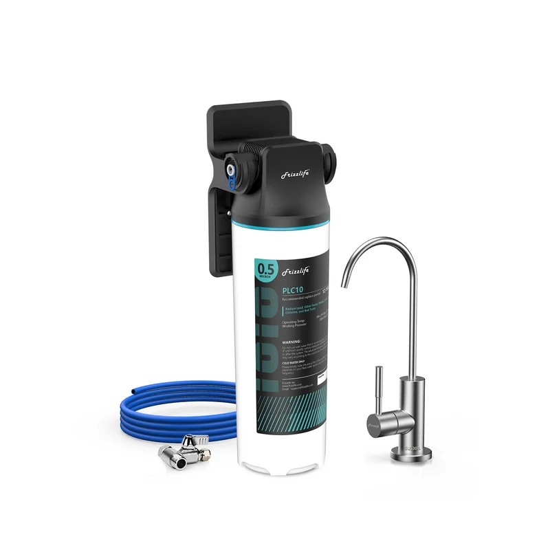 Sistema de filtro de agua Frizzlife SW10F de conexión directa para debajo del fregadero. Reduce el 99.99 % de plomo, cloro, mal sabor y olor.