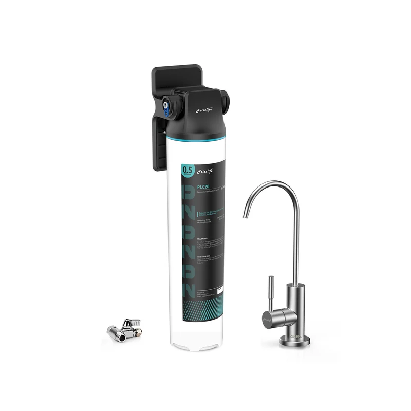 Sistema de filtro de agua Frizzlife SW20F de conexión directa para debajo del fregadero. Reduce el 99.99 % de plomo, cloro, mal sabor y olor.