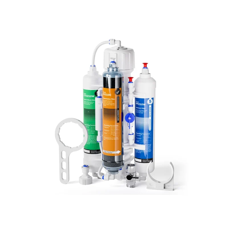Sistema de filtración por ósmosis inversa Frizzlife FAF100 de 4 etapas RODI con filtro de resina DI para acuarios, 100 GPD