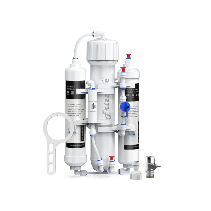 Sistema de ósmosis inversa compacto para acuarios FRIZZLIFE, sistema de filtración de agua RO de 3 etapas para peces tropicales, discos y marinos, compatible con membranas GPD de 190 l, 280 l o 380 l (190 l)