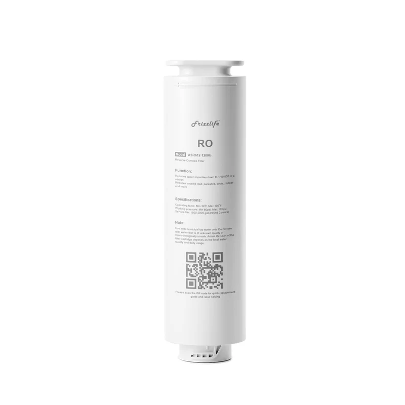 Cartucho de filtro de ósmosis inversa de repuesto Frizzlife ASR612-1200G para sistema de ósmosis inversa PD1200 (segunda etapa)