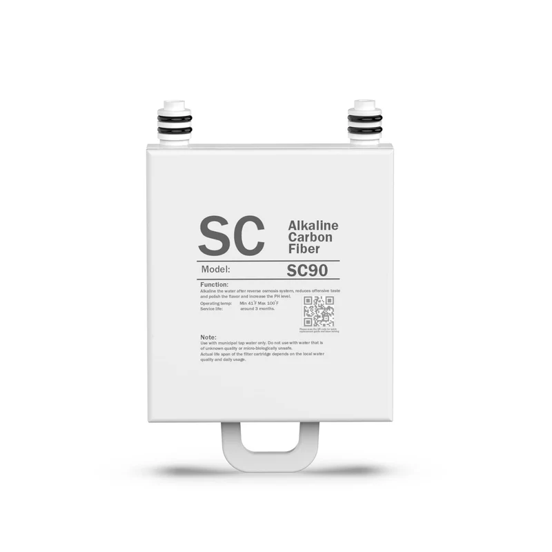 Cartucho de repuesto para filtro posterior Frizzlife SC90 para sistema de filtración de agua por ósmosis inversa de encimera WB99 - Alcalina