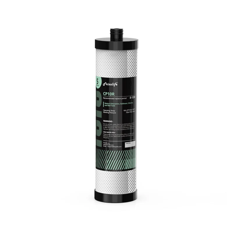 Cartucho de filtro de repuesto Frizzlife CP10R (2.ª etapa) para filtro de agua bajo fregadero TW10