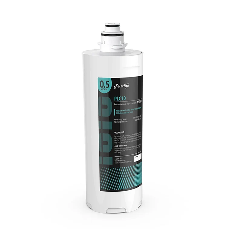 Kit de carcasa de repuesto Frizzlife SW10-HF con cartucho de filtro PLC10 en su interior - Para sistemas de filtro de agua bajo fregadero SW10 y SW10F