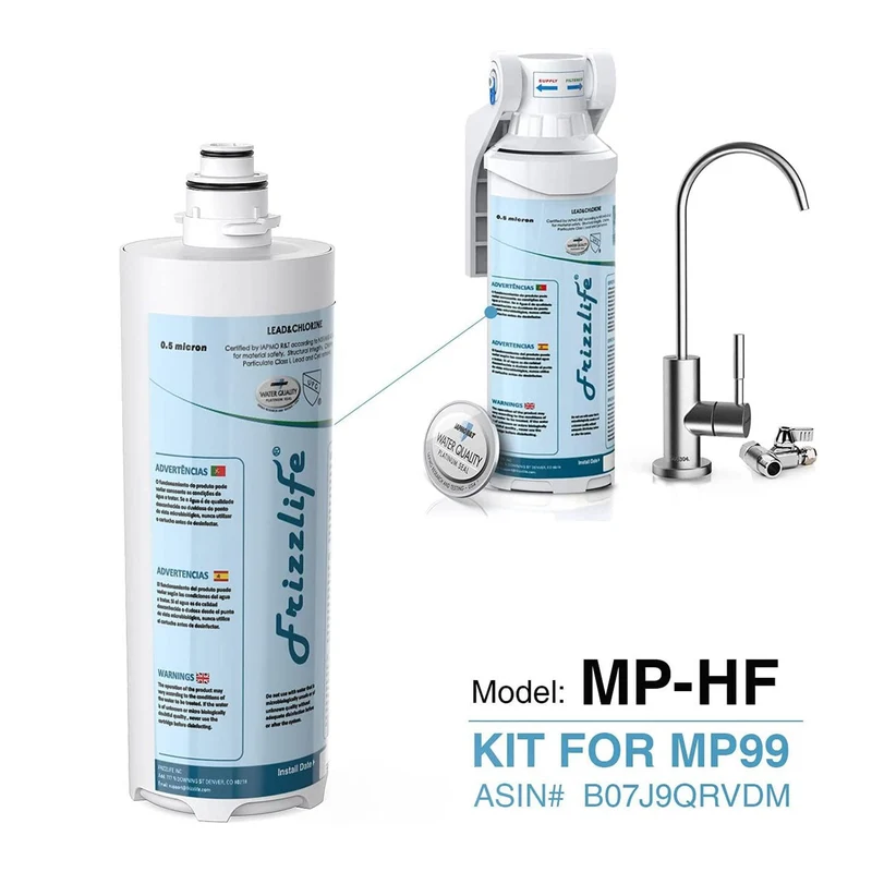 Kit de cartucho de filtro de repuesto Frizzlife MP-HF para MP99 (incluye cartucho y carcasa)