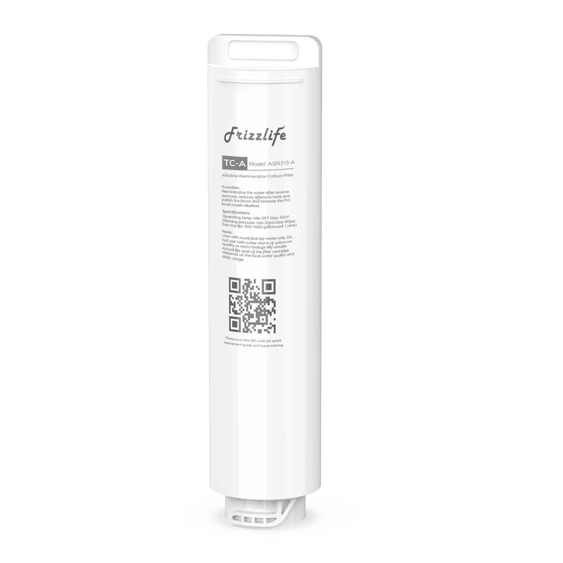 Cartucho de filtro de repuesto FRIZZLIFE ASR313-A para PX500/PX500-A (3.ª etapa): filtro alcalino de remineralización