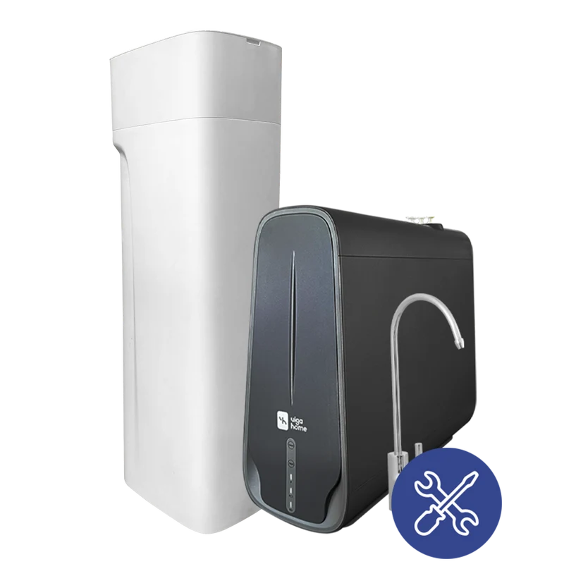 Pack Home Compact L: PureCompact y Ablandador de agua - hasta 7 personas