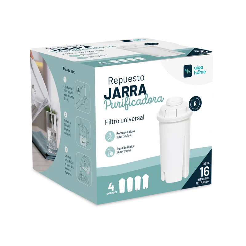Pack 4 Repuestos para Jarra Purificadora de Agua