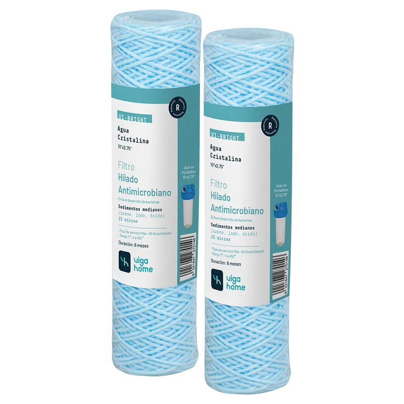 Pack Filtros antibacterianos hilado 25 micras 10"x2,75"