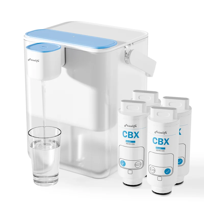Frizzlife 8-Stage Countertop Water Filter Dispenser, MD40-2F