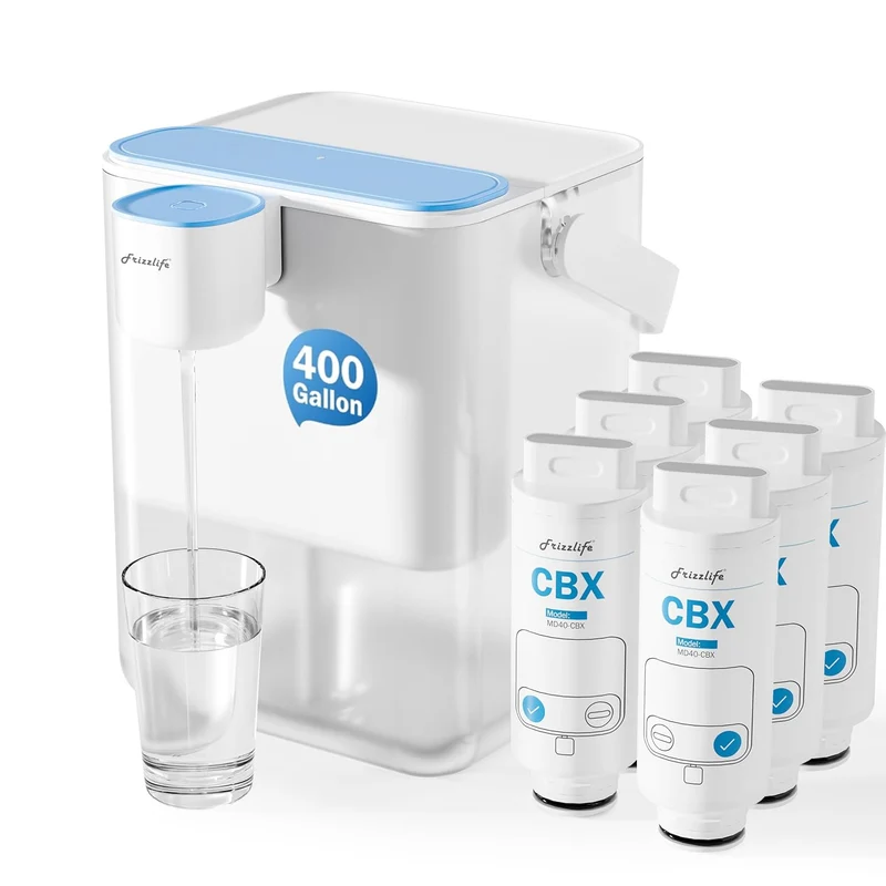 Frizzlife 8-Stage Countertop Water Filter Dispenser, MD40-4F