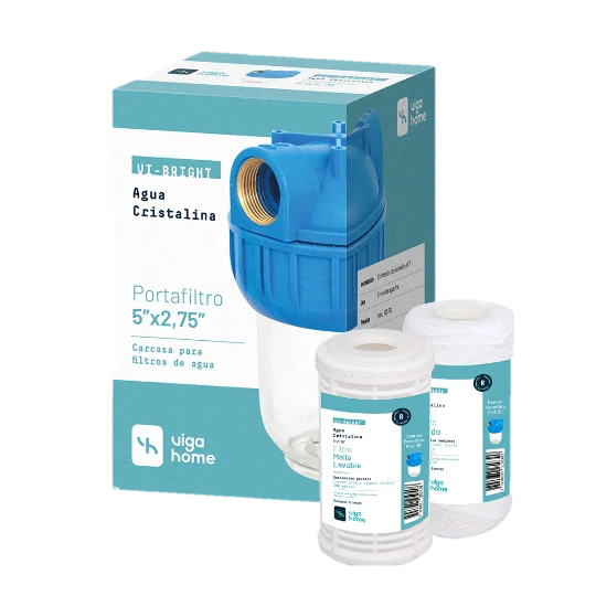 Pack Agua Cristalina - Portafiltros 5" x 2,75" + 2 filtros