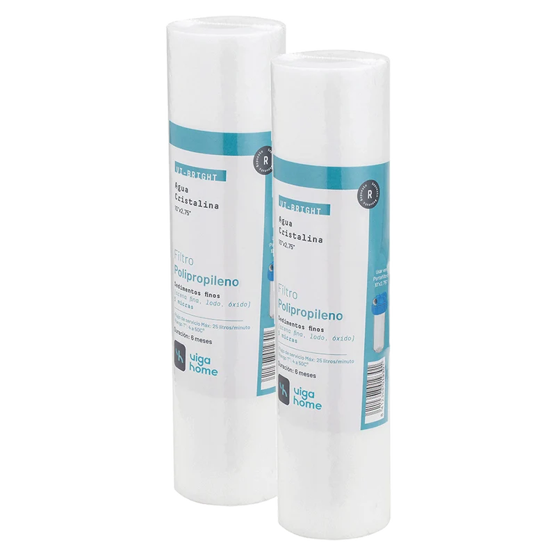 Pack 2 unidades Filtro de Agua polipropileno 10"x2,75" - 5 micras
