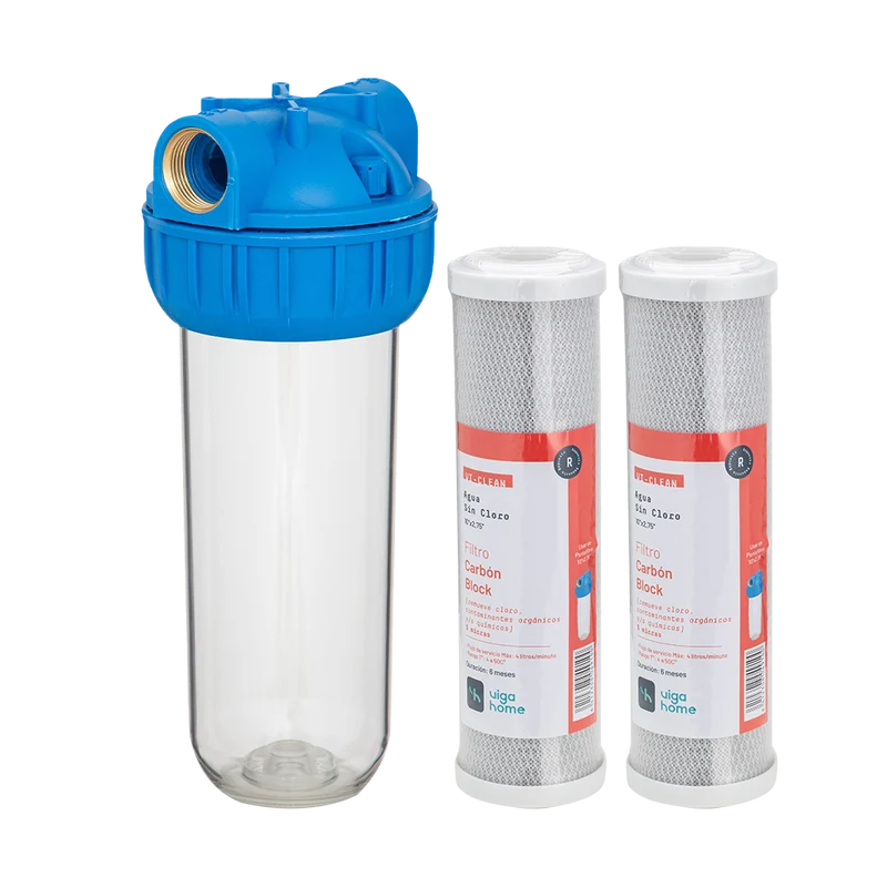 Pack Portafiltro y 2 Filtros sin Cloro