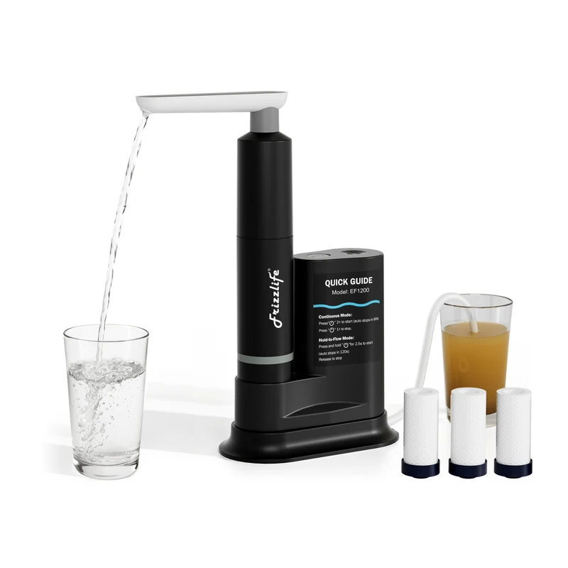Frizzlife 0.01μm Portable Water Filter with Electric Pump, EF1200