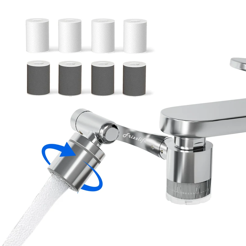 Frizzlife 1440° Rotating Faucet Extender with Filter, FF1440