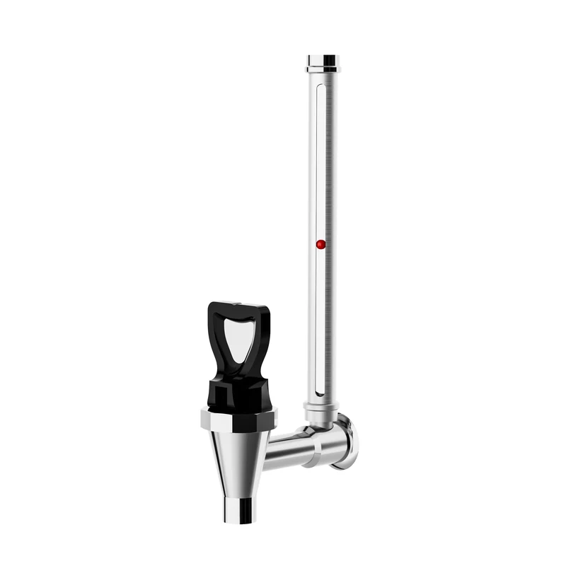 Frizzlife Sight Glass Spigot, Compatible with The berkey and Frizzlife G190, G210 Gravity-Fed Water Filtration System, Clear View Water Level with Red Floating Ball, Durable Metal Material