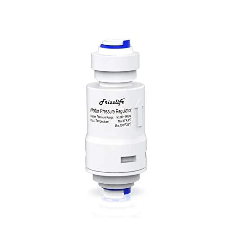 Frizzlife Water Filter Pressure Regulator Protection Valve For Reverse Osmosis & Water Filter System, 60PSI, 1/4” Quick Connect Push Fit, PRV01