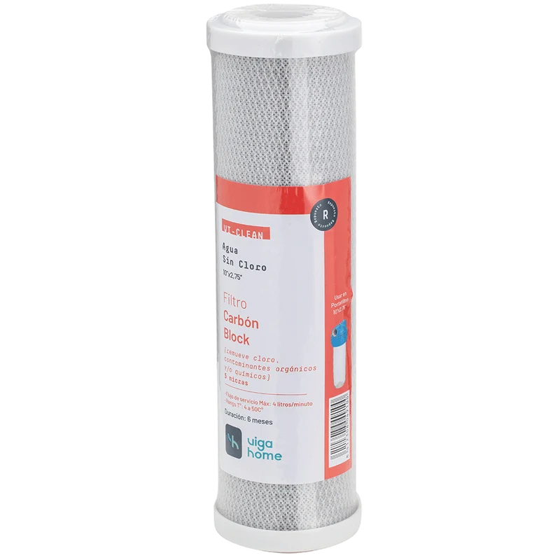 Filtro de Agua Carbón Block 10"x2,75" - Elimina cloro