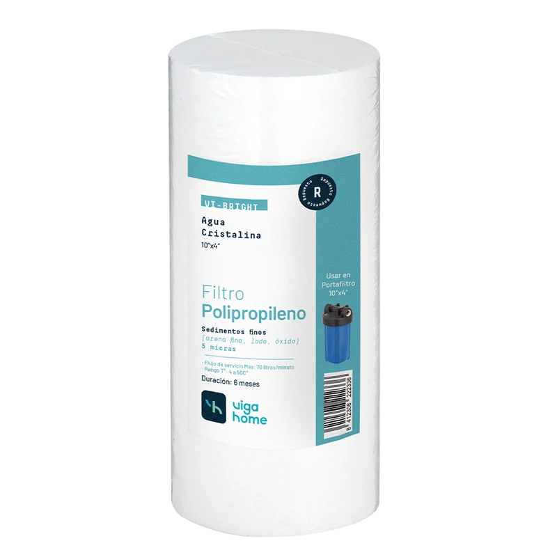 Filtro para sedimentos polipropileno 10"x4" 5 micras