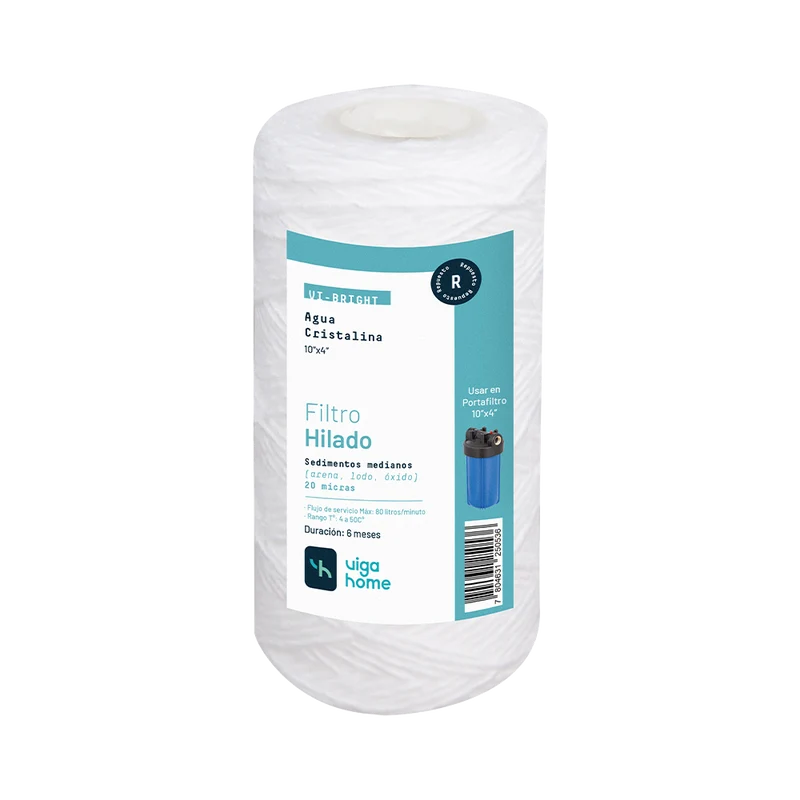 Filtro de Agua hilado 10"x 4" - 20 micras - turbidez