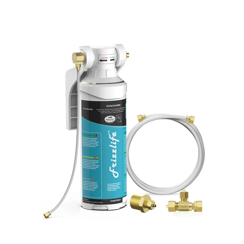 Frizzlife 0.5 Micron Inline Water Filter for Refrigerator & Ice Maker, MS99
