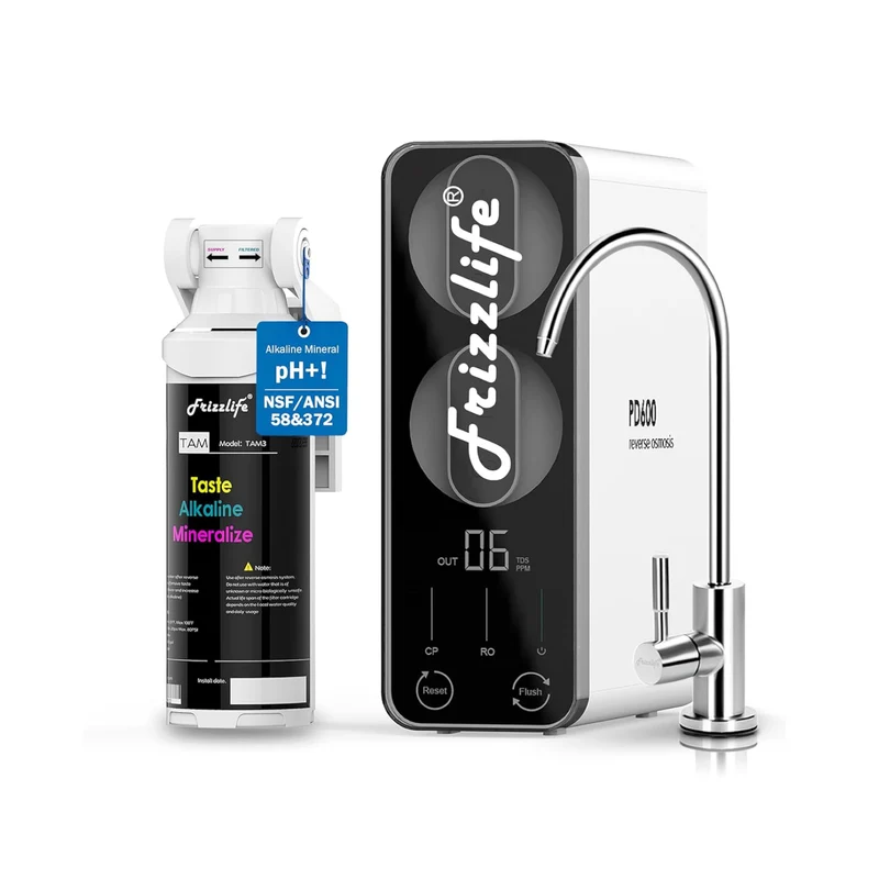 Frizzlife 600 GPD Tankless Reverse Osmosis System – Alkaline, PD600-TAM3