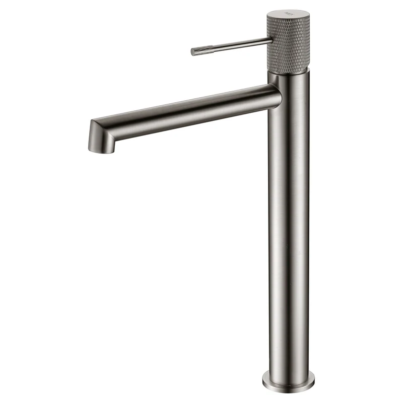Imex – Line grifo monomando de lavabo alto níquel cepillado