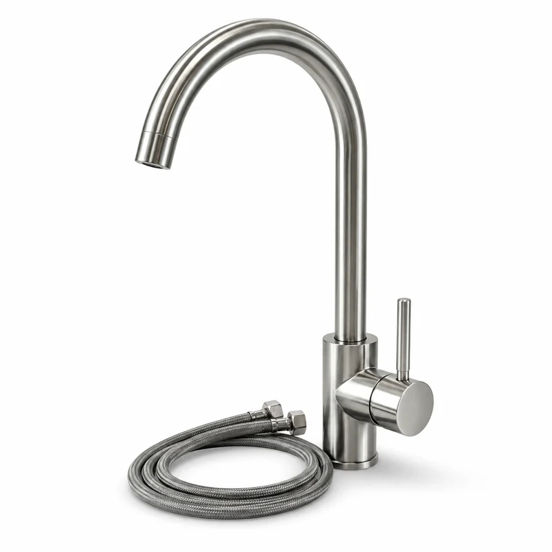 Grifo De Cocina Caño Giratorio 360° Anti Huellas