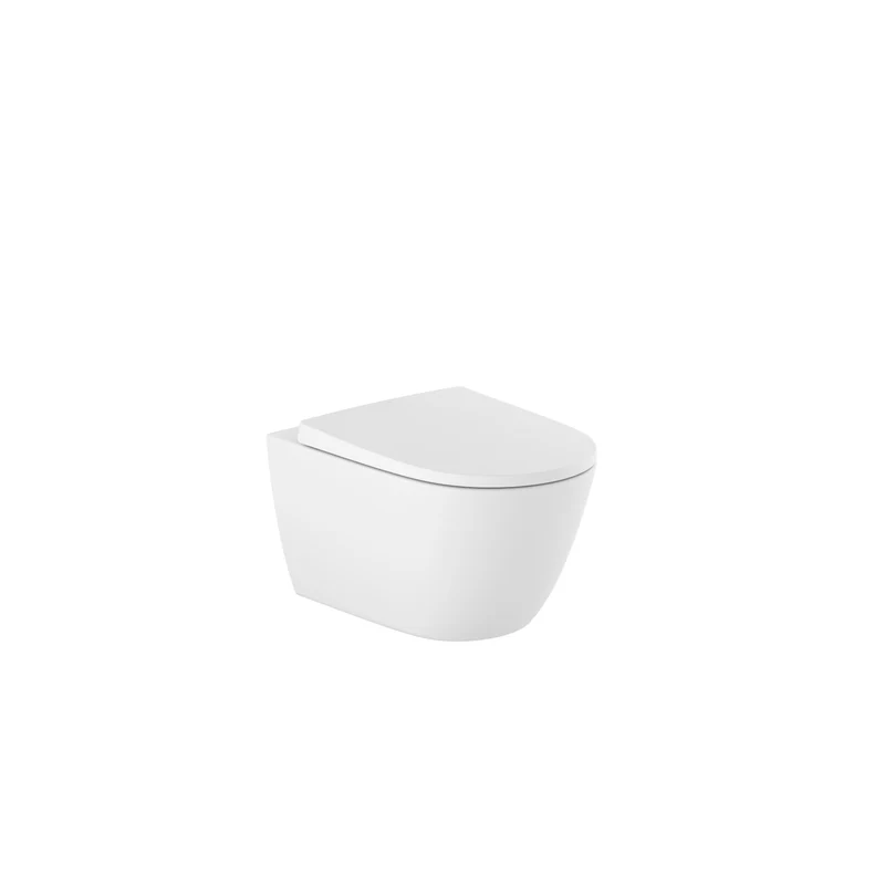Roca - Inodoro completo suspendido Ona Rimless® con fijaciones ocultas blanco mate