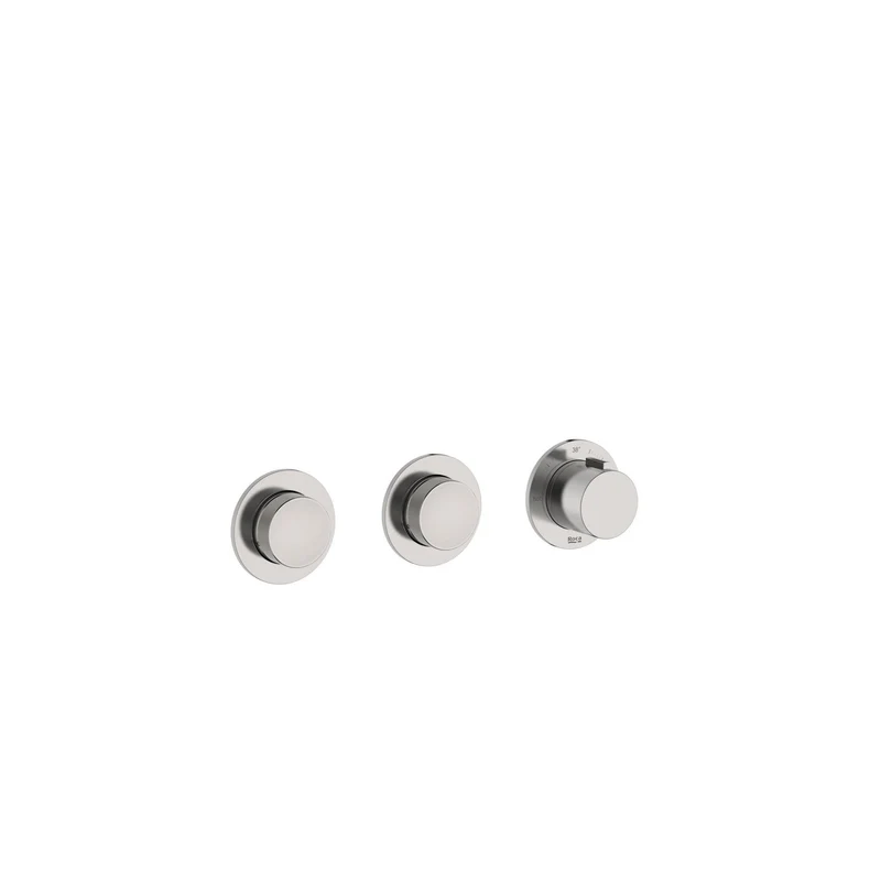 Roca - T-Multi Switch grifería termostática empotrable de 2 vías para baño-ducha, acabado acero inoxidable A5A704ASM0.