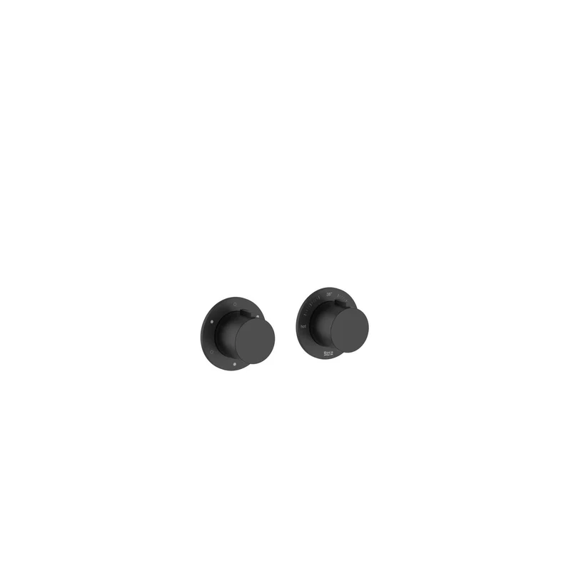 Roca - T-Multi grifería termostática empotrable para baño-ducha (3 vías), negro mate A5A224ANB0.