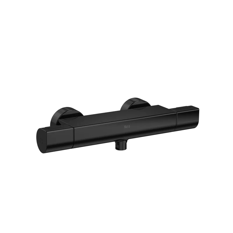 Roca - ROUND - Mezclador termostático exterior para ducha T-1000 Negro Titanio A5A142ECN0