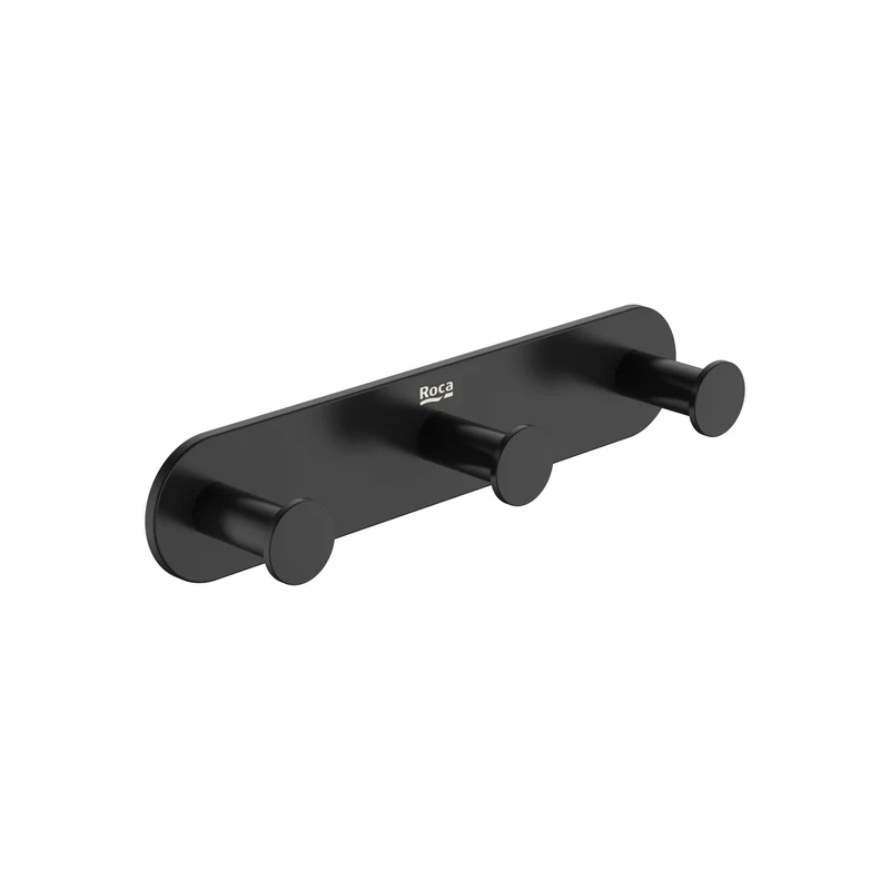 Roca - Percha triple Hotels Round Negro Mate A817572C40
