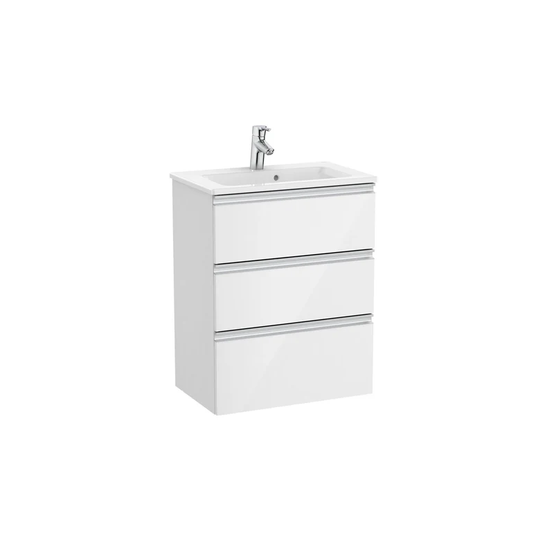 Roca - Mueble base The Gap Unik compacto de tres cajones y lavabo