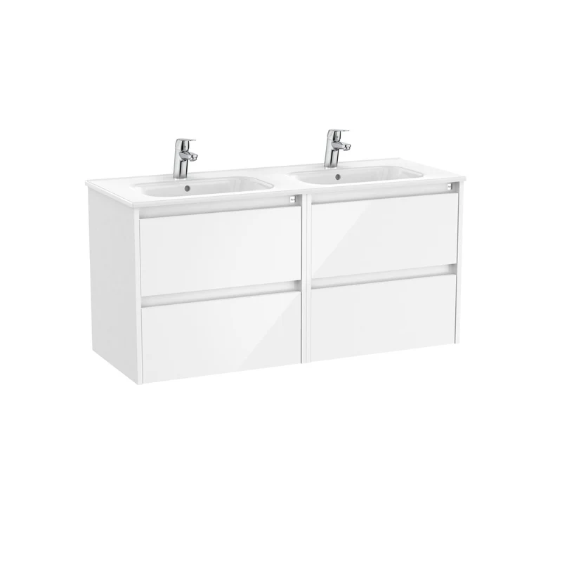 Roca - Mueble base Tenet Unik de cuatro cajones y lavabo doble