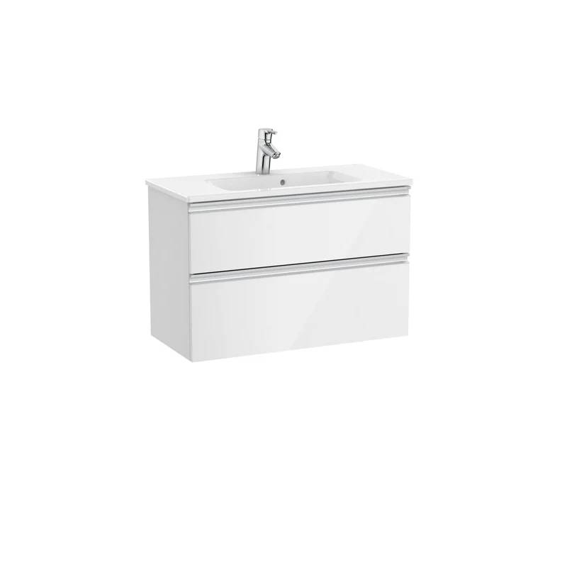 Roca - Mueble base The Gap Unik compacto de dos cajones y lavabo