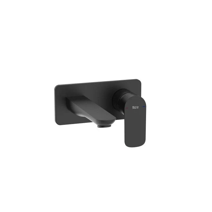 Roca - Grifo para lavabo a pared negro mate Cala A5A356ENB0