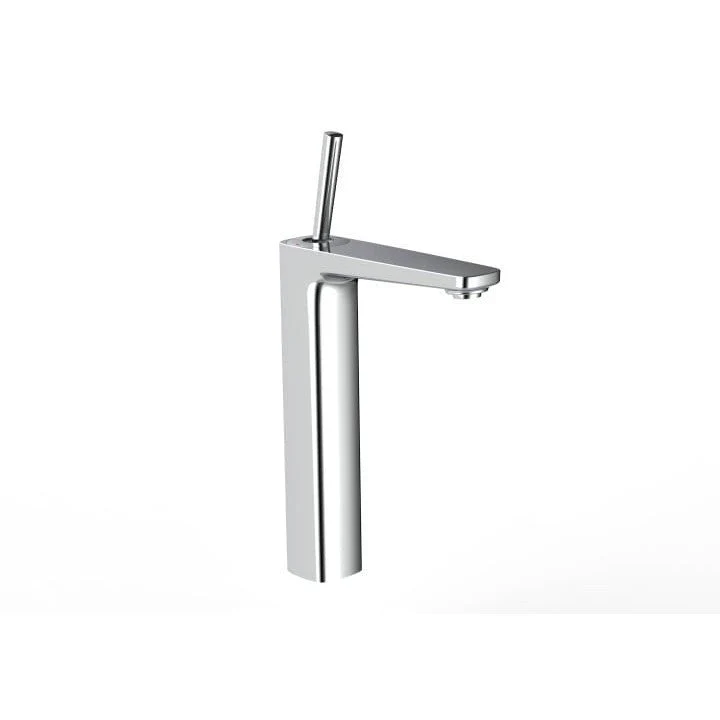 Roca - Grifo cromado de lavabo de caño alto, desagüe click-clack y cuerpo liso Pals A5A376DC00